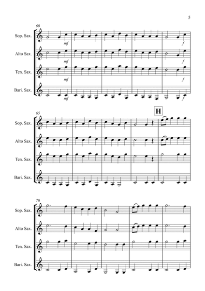 Basse Dance by Susato for Saxophone Quartet image number null