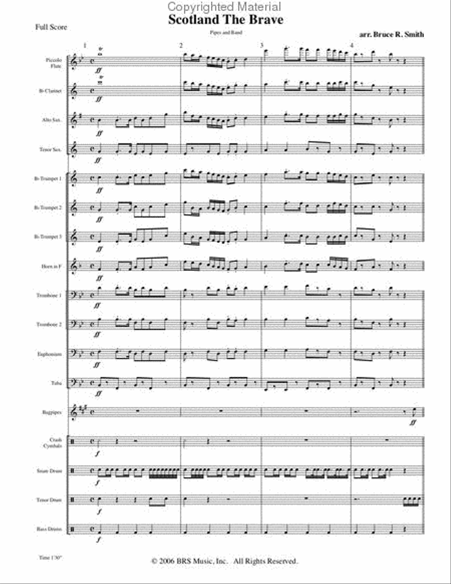 Scotland The Brave Concert Band scores gallery preview page 3