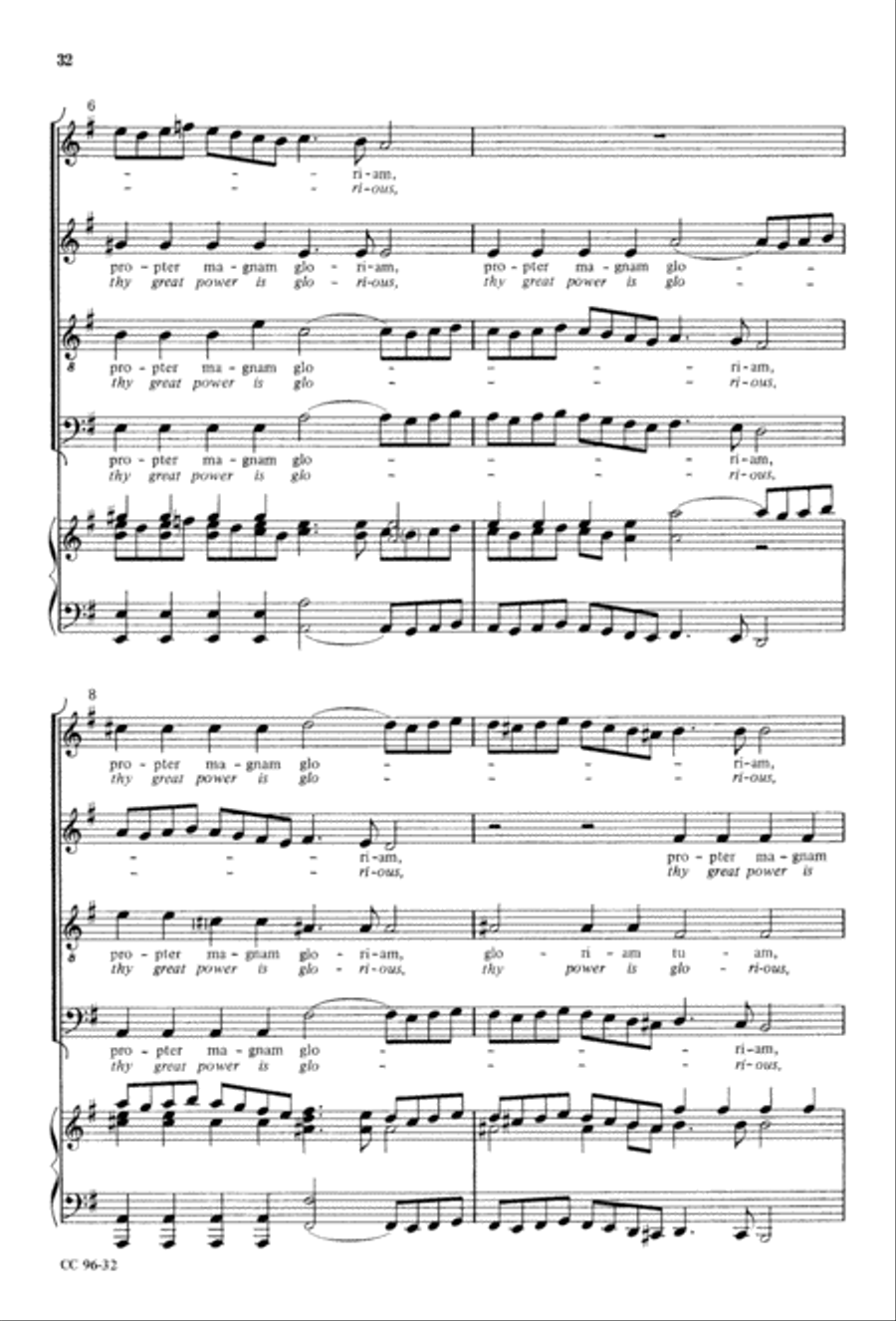 Gloria Gloria 4-Part scores gallery preview page 33