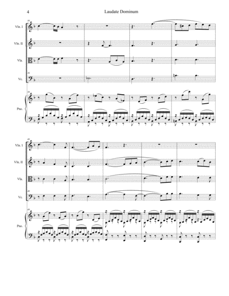 Laudate Dominum (for String Quartet - Piano Accompaniment) image number null