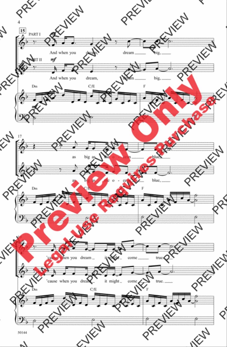 Dream Big 2-Part scores gallery preview page 4