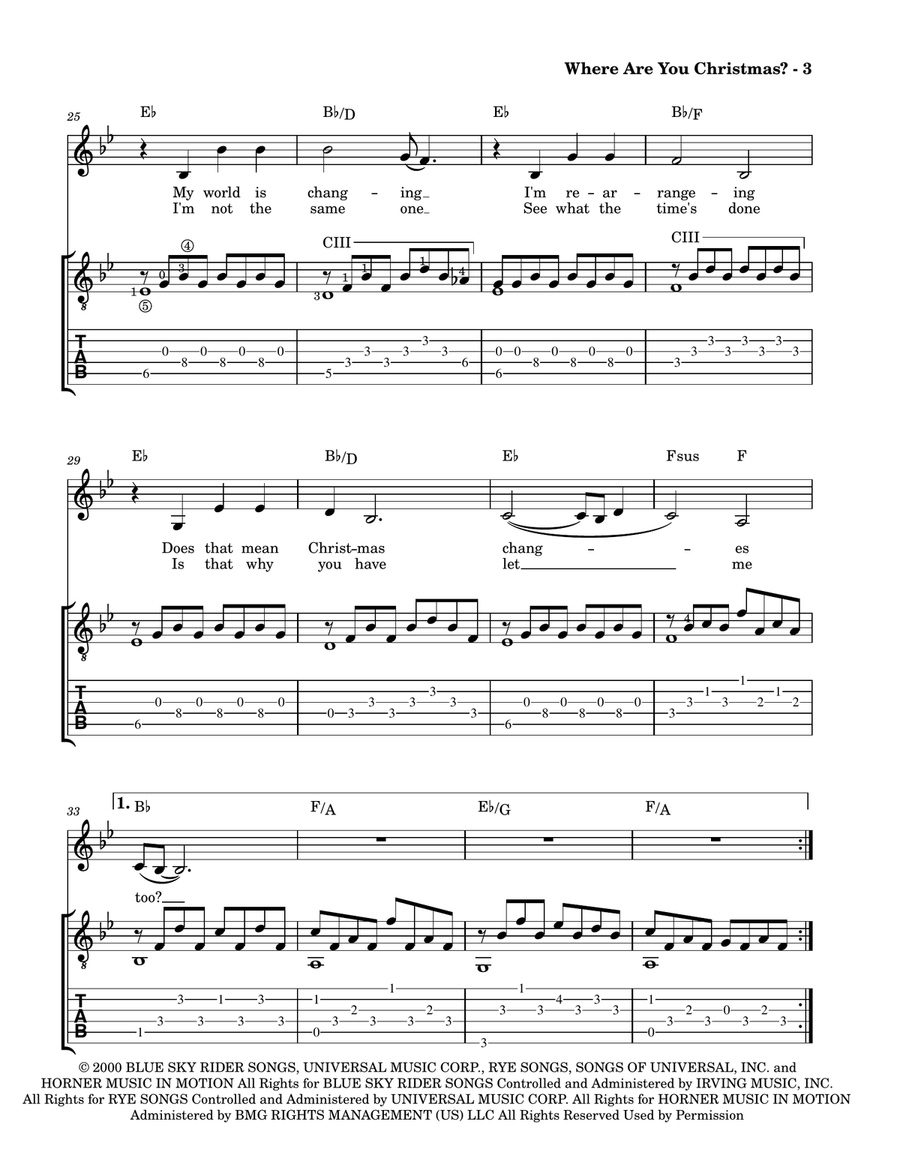 Where Are You Christmas? Where Are You Christmas? Acoustic Guitar scores gallery preview page 4