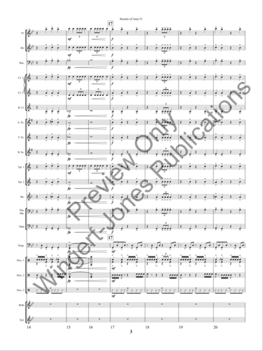 Secrets of Area 51 Concert Band scores gallery preview page 6