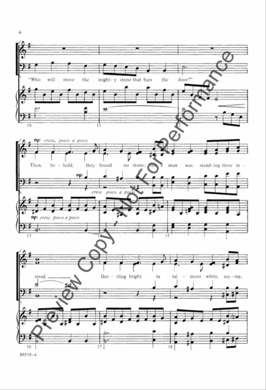He Is Not Here! 4-Part scores gallery preview page 4