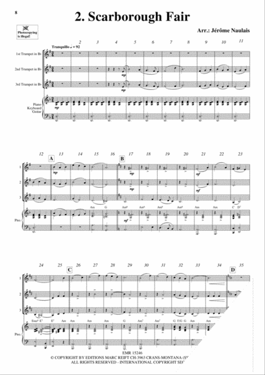 3 Trumpets & Piano Vol. 2 Trumpet Trio scores gallery preview page 4