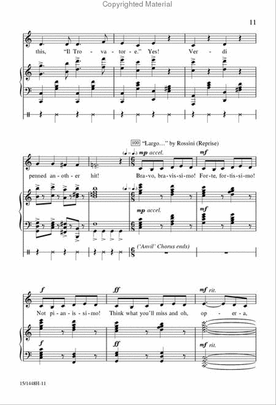 Painless Opera Painless Opera Unison Choir scores gallery preview page 11