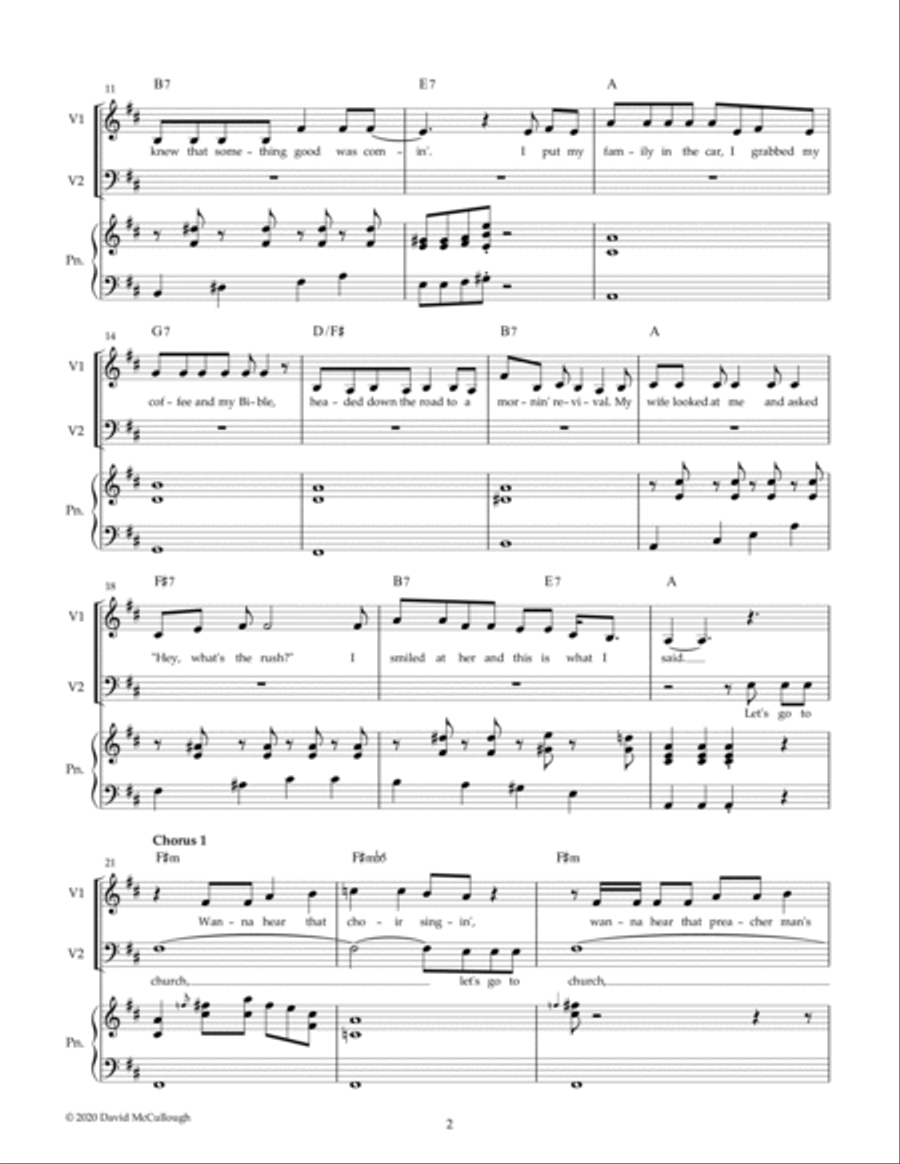 Let's Go to Church Let's Go to Church Voice scores gallery preview page 2