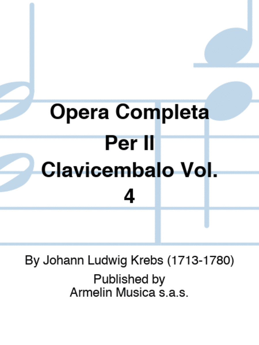 Opera Completa Per Il Clavicembalo Vol. 4 Harpsichord scores gallery preview page 1