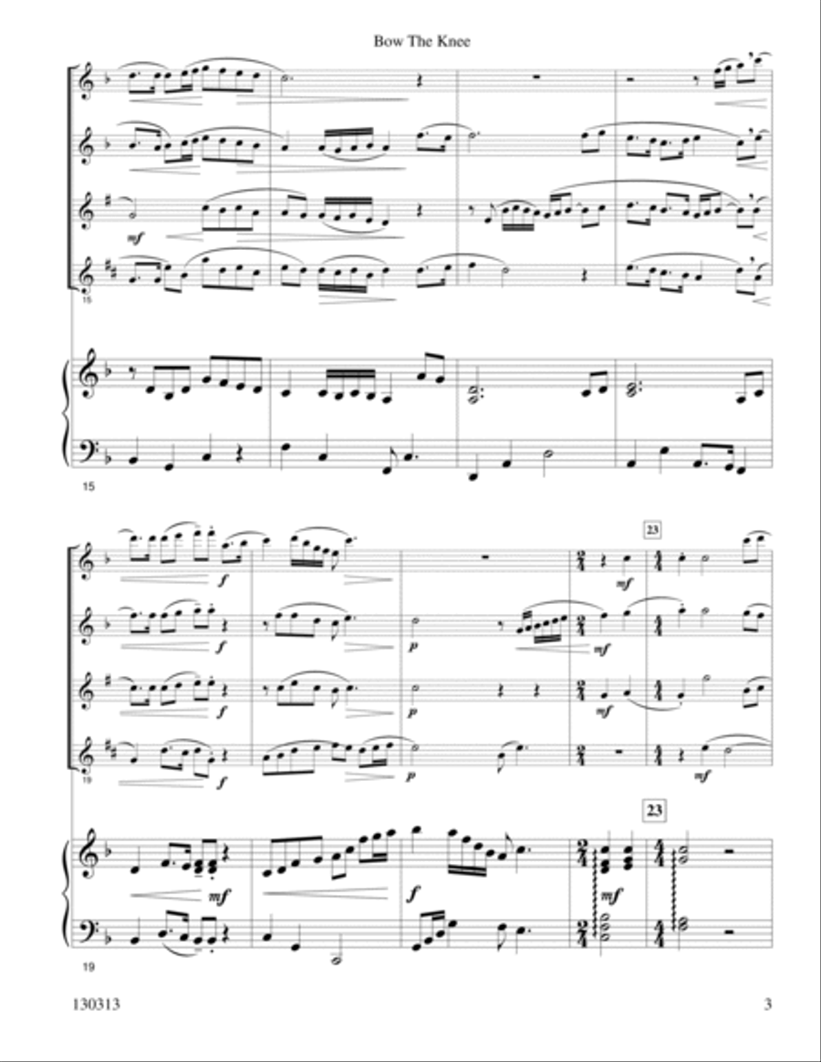 Bow The Knee Woodwind Trio scores gallery preview page 4