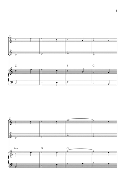 Amazing Grace • super easy violin duet sheet music with piano accompaniment (and chords) image number null