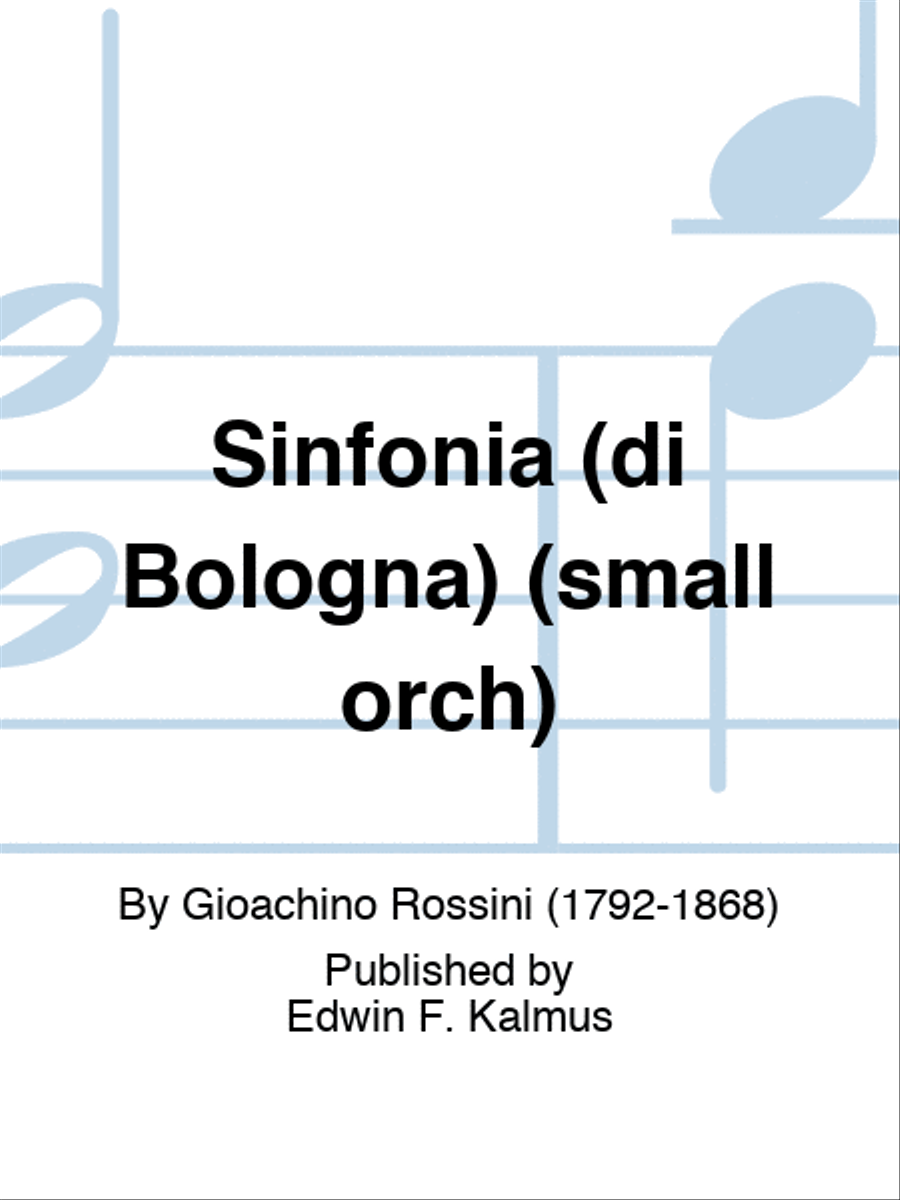 Sinfonia (di Bologna) (small orch) Set of Parts scores gallery preview page 1