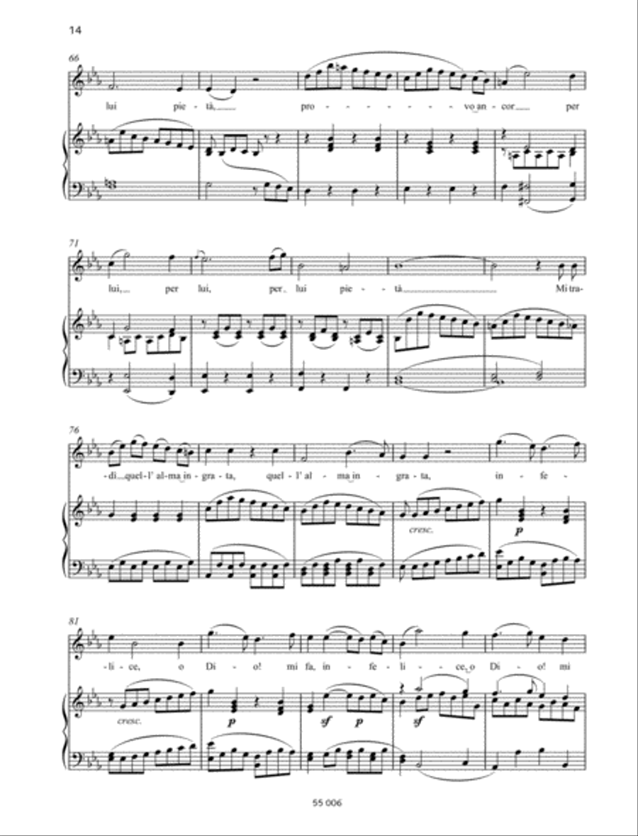 Mi tradì quell'alma ingrata Soprano Voice scores gallery preview page 5