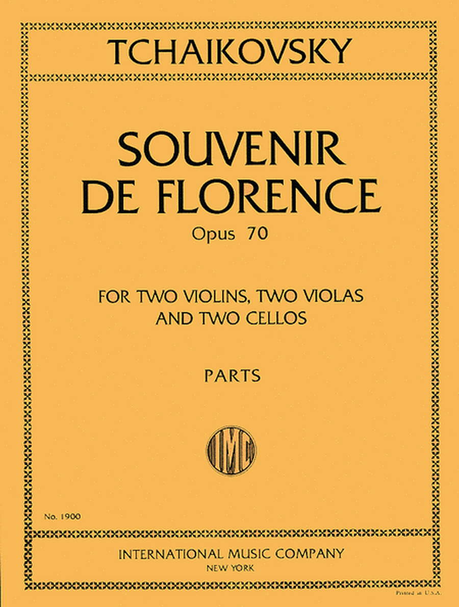 Souvenir De Florence, Opus 70