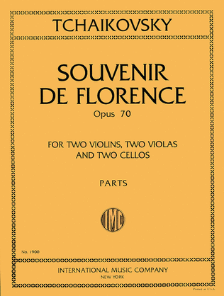 Book cover for Souvenir De Florence, Opus 70