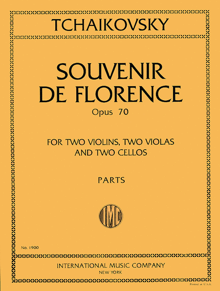 Souvenir De Florence, Opus 70
