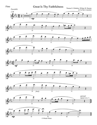 Great Is Thy Faithfulness - peaceful arr. for Flute & Piano
