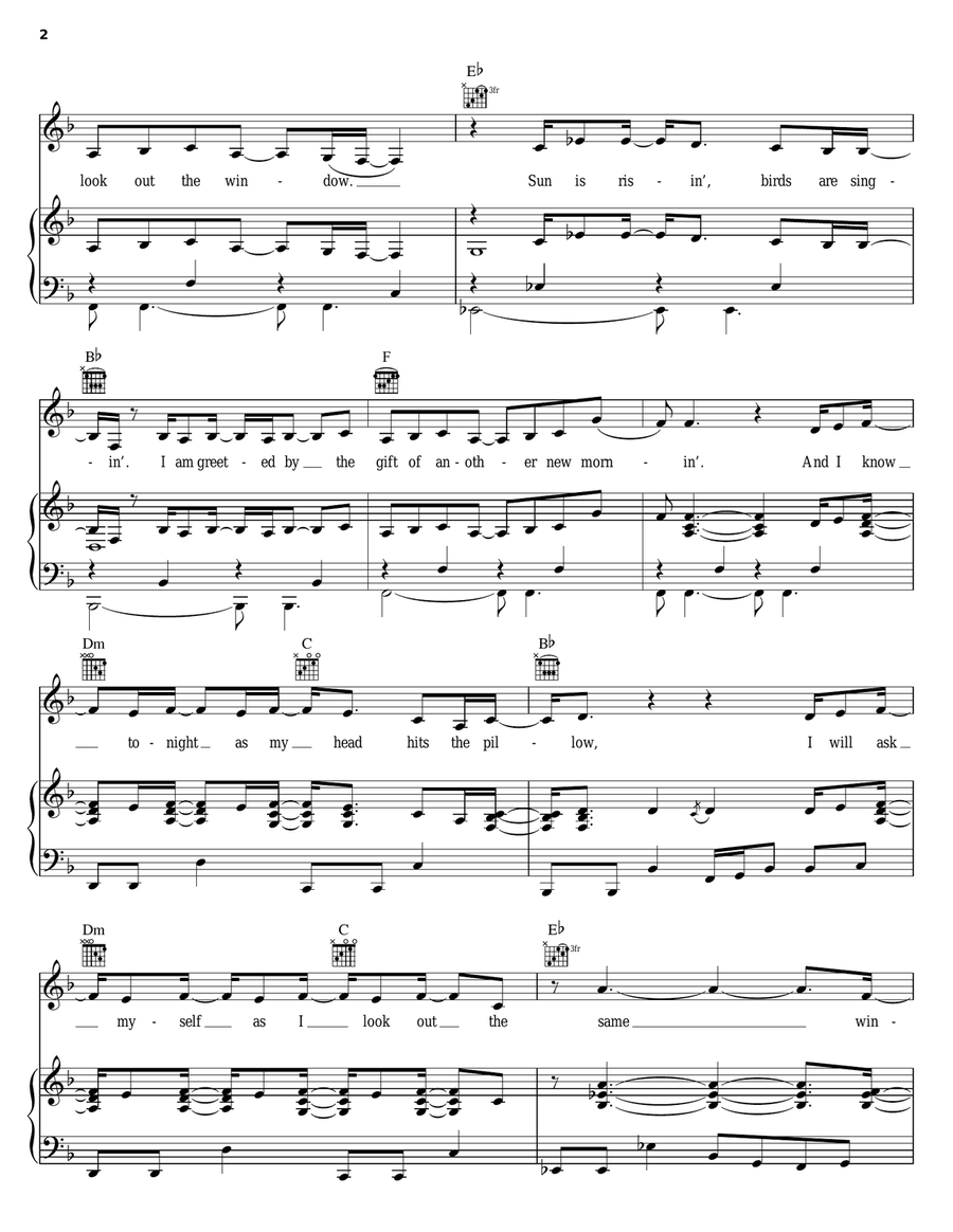 At The End Of The Day Piano, Vocal, Guitar scores gallery preview page 2