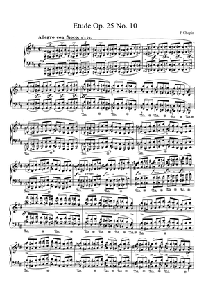 Chopin Etude Op. 25 No. 10 in B Minor