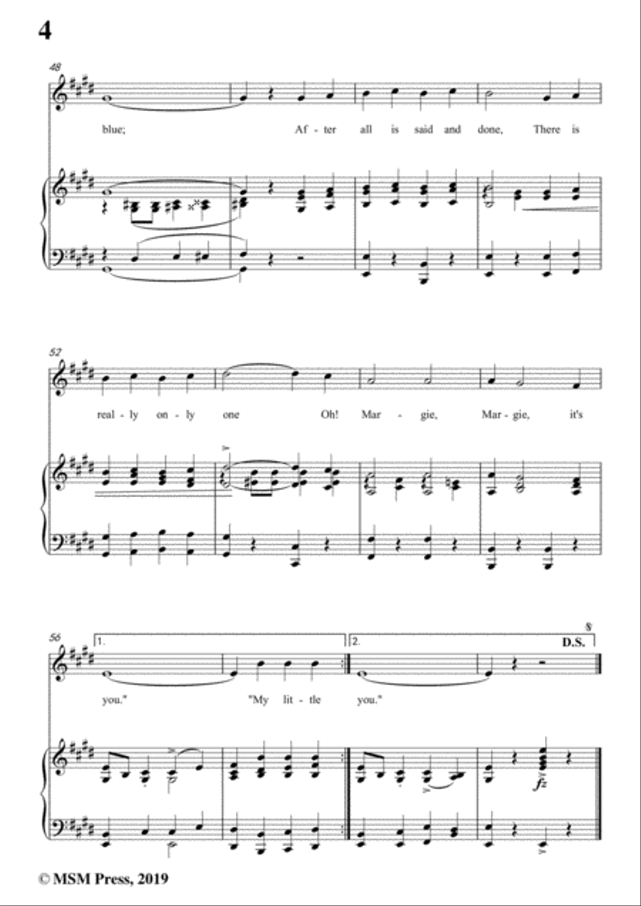 Con Conrad;J. Russel Robinson-Margie,in E Major,for Voice&Piano Voice scores gallery preview page 6