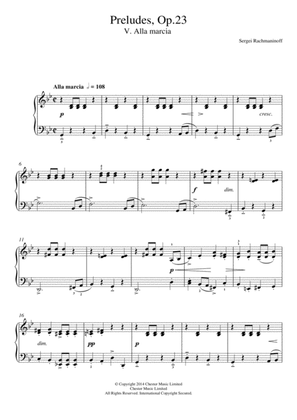 Preludes Op.23, No.5 Alla marcia