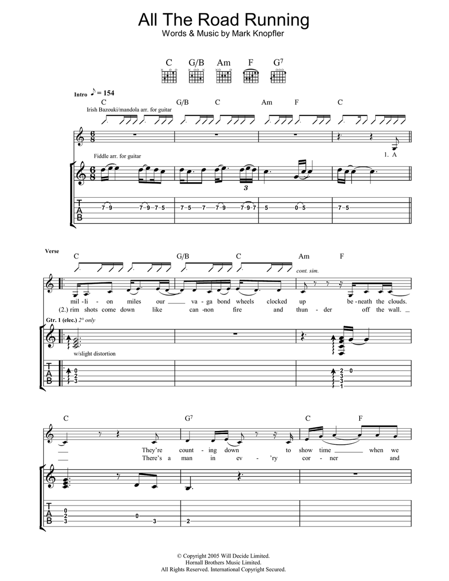 All The Road Running All The Road Running Acoustic Guitar scores gallery preview page 1