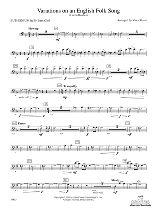 Variations on an English Folk Song: (wp) B-flat Baritone B.C.
