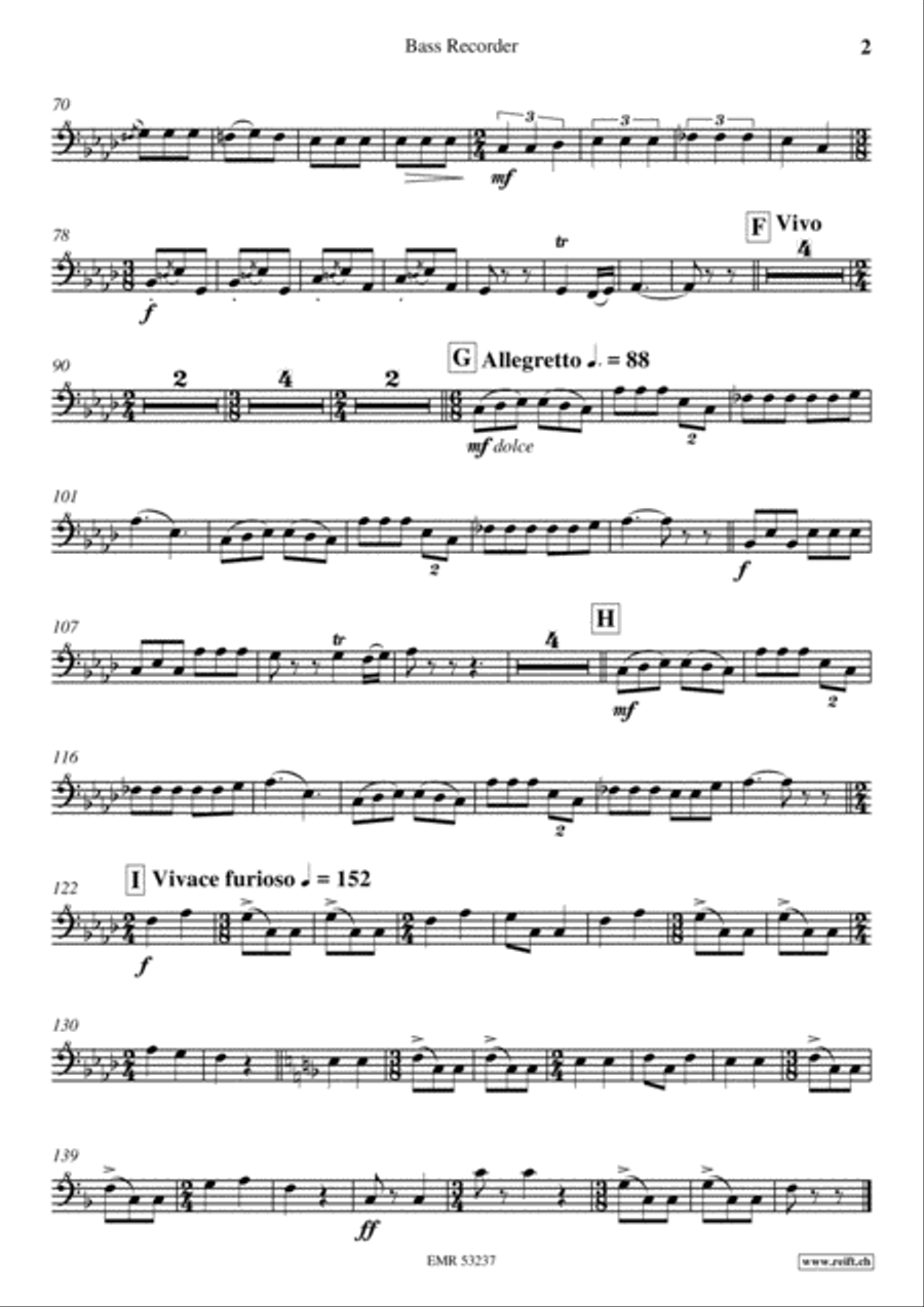 Danza Furiosa Bass Recorder scores gallery preview page 3