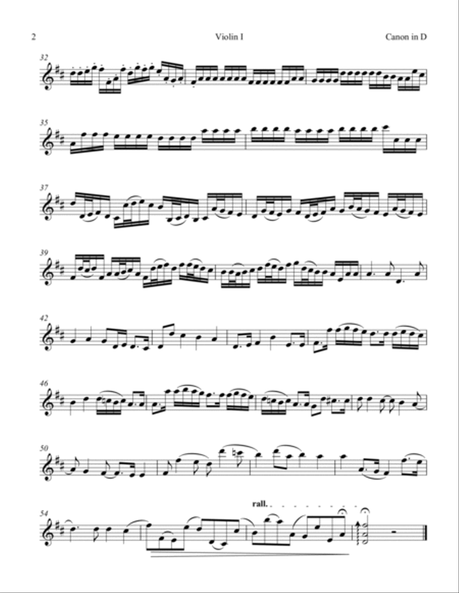 "Pachelbel Canon in D" for Accordion & String Ensemble - Set of 6 Parts image number null