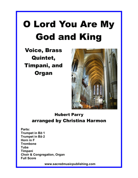 O Lord You Are My God and King – Voice, Brass Quintet, Timpani, and Organ image number null