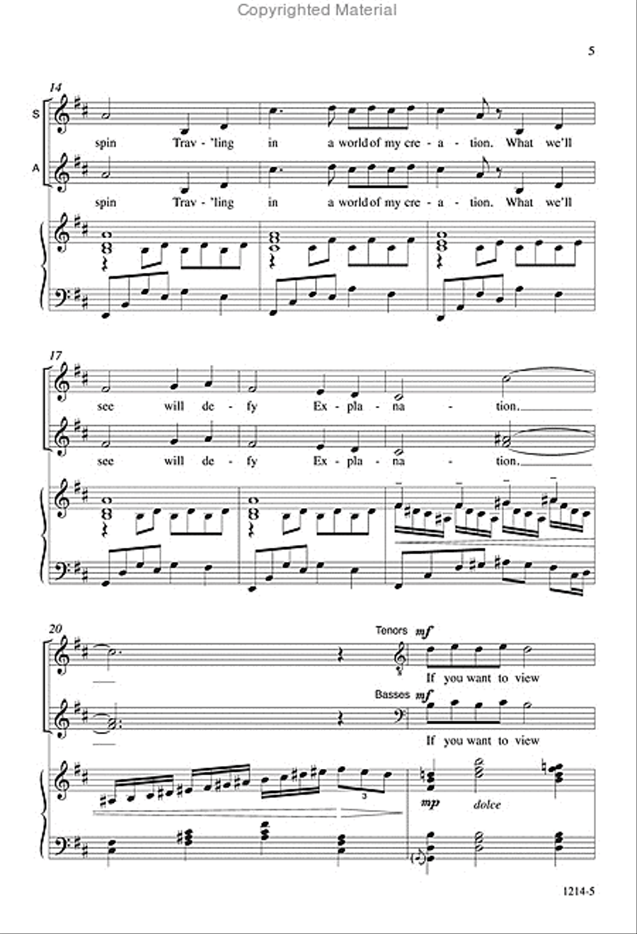 Pure Imagination - SATB divisi Octavo image number null