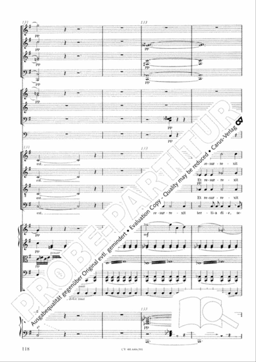 Mass in A Major (2 versions) STB scores gallery preview page 129