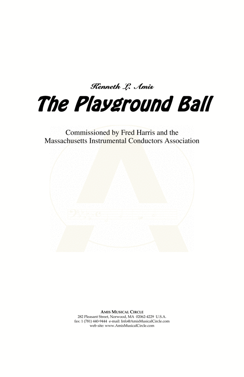 The Playground Ball - CONDUCTOR'S SCORE ONLY image number null