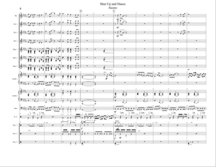 Shut Up And Dance Percussion Ensemble scores gallery preview page 4