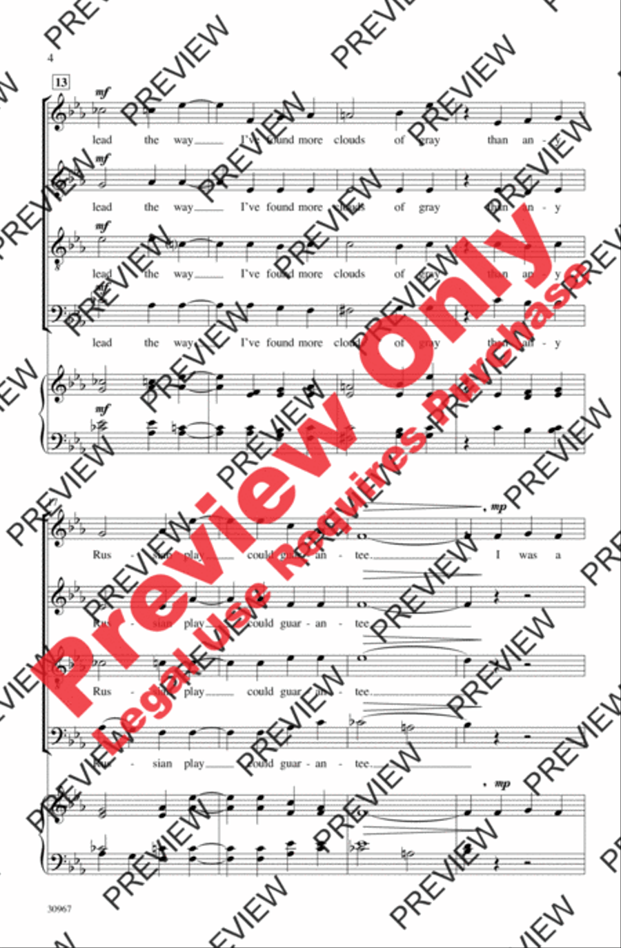 But Not for Me 4-Part scores gallery preview page 4