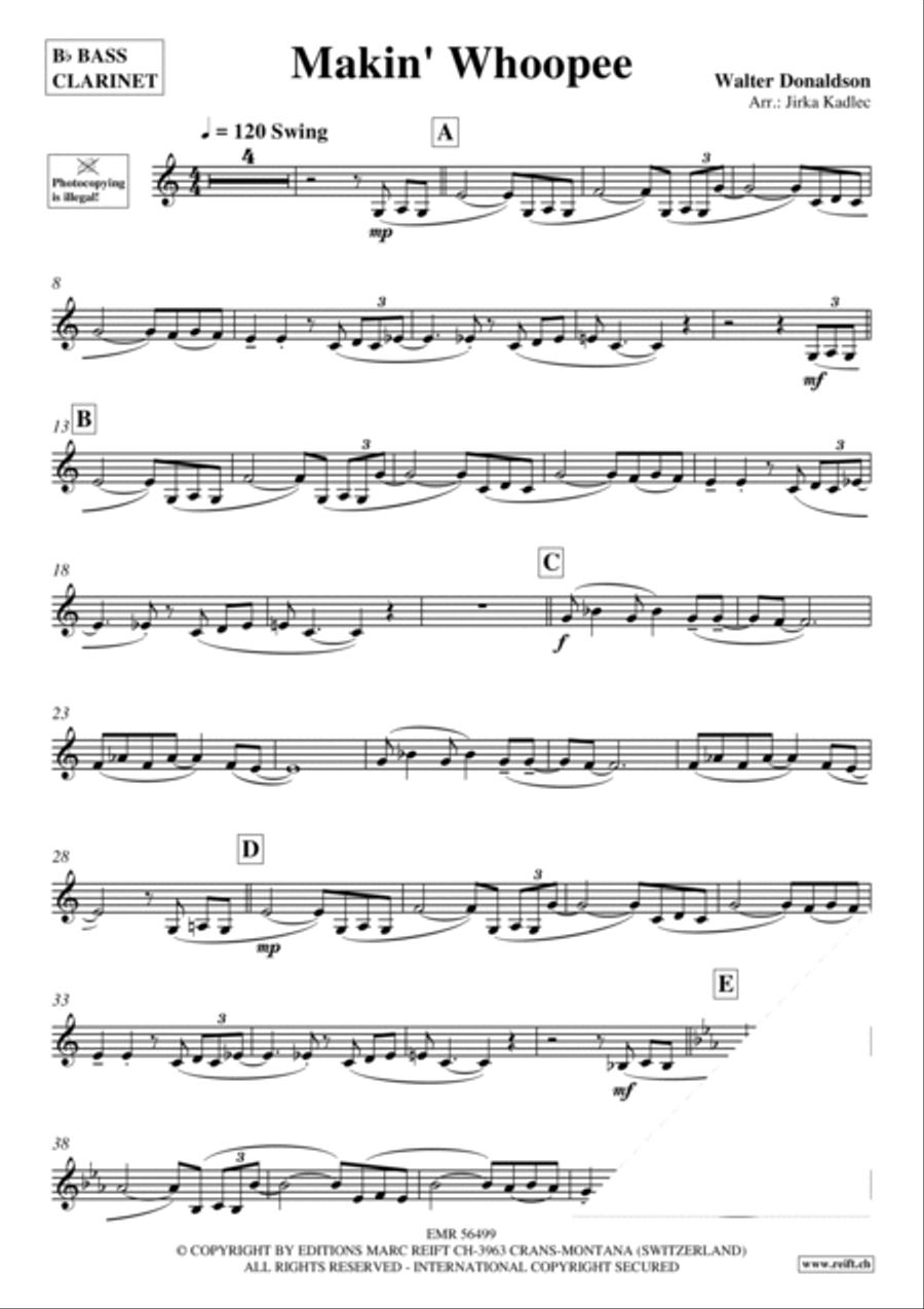 Makin' Whoopee Bass Clarinet scores gallery preview page 3