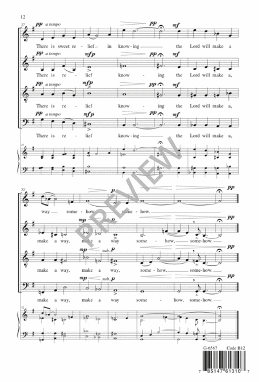 Trinity: Three Choral Meditations Based on Gospel Songs 4-Part scores gallery preview page 12
