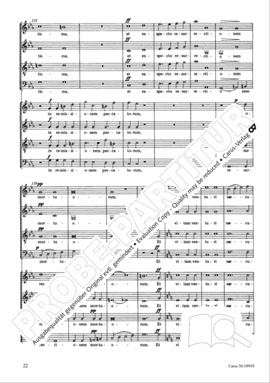 Mass in E flat major (Messe in Es) 4-Part scores gallery preview page 23