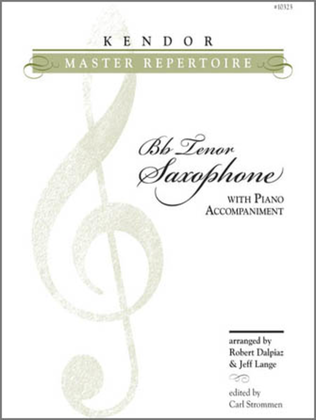Book cover for Kendor Master Repertoire - Tenor Saxophone