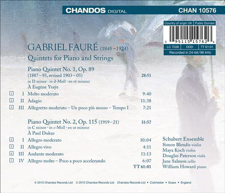 Piano Quintets Nos 1 & 2 image number null
