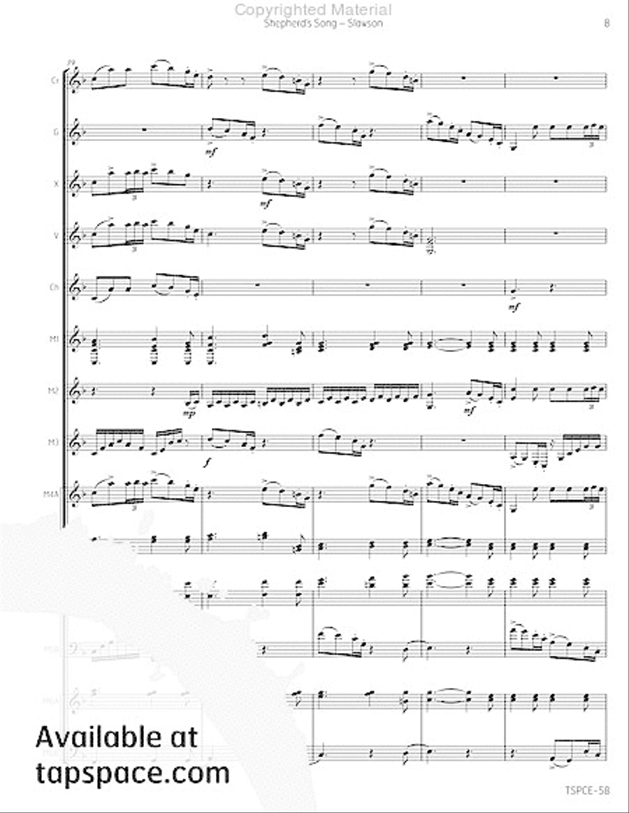 Shepherd's Song Percussion Ensemble scores gallery preview page 12