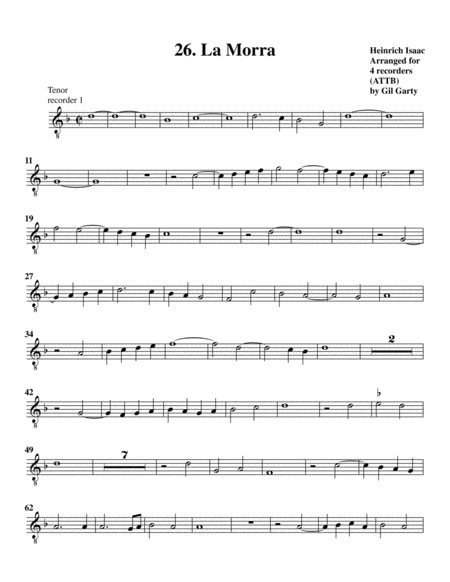 26. La Morra (arrangement for 4 recorders)