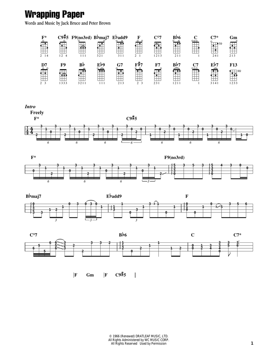 Wrapping Paper (feat. Ray Benson & Asleep At The Wheel) Ukulele scores gallery preview page 1
