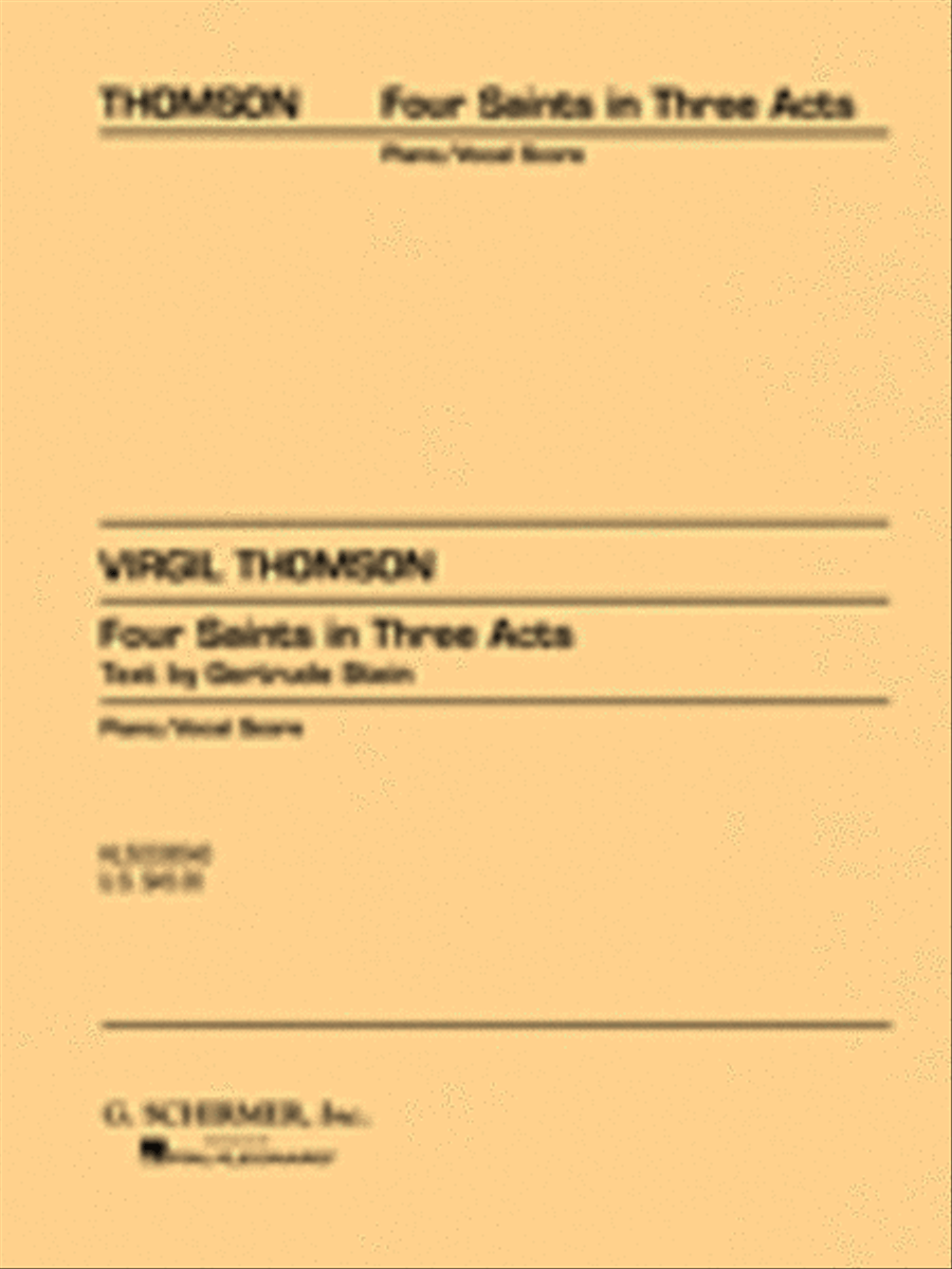 Four Saints in Three Acts Voice scores gallery preview page 1