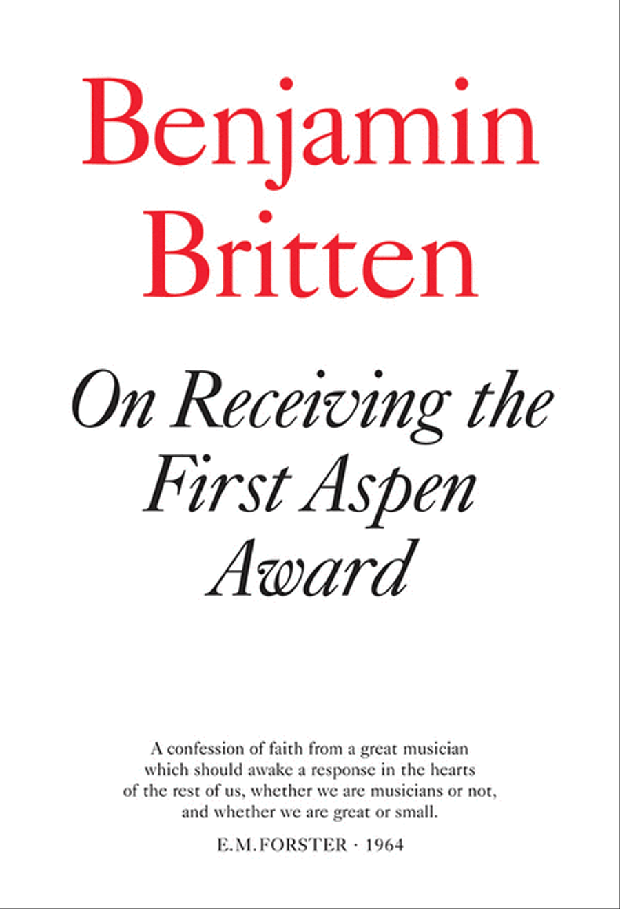 On Receiving the Aspen Award