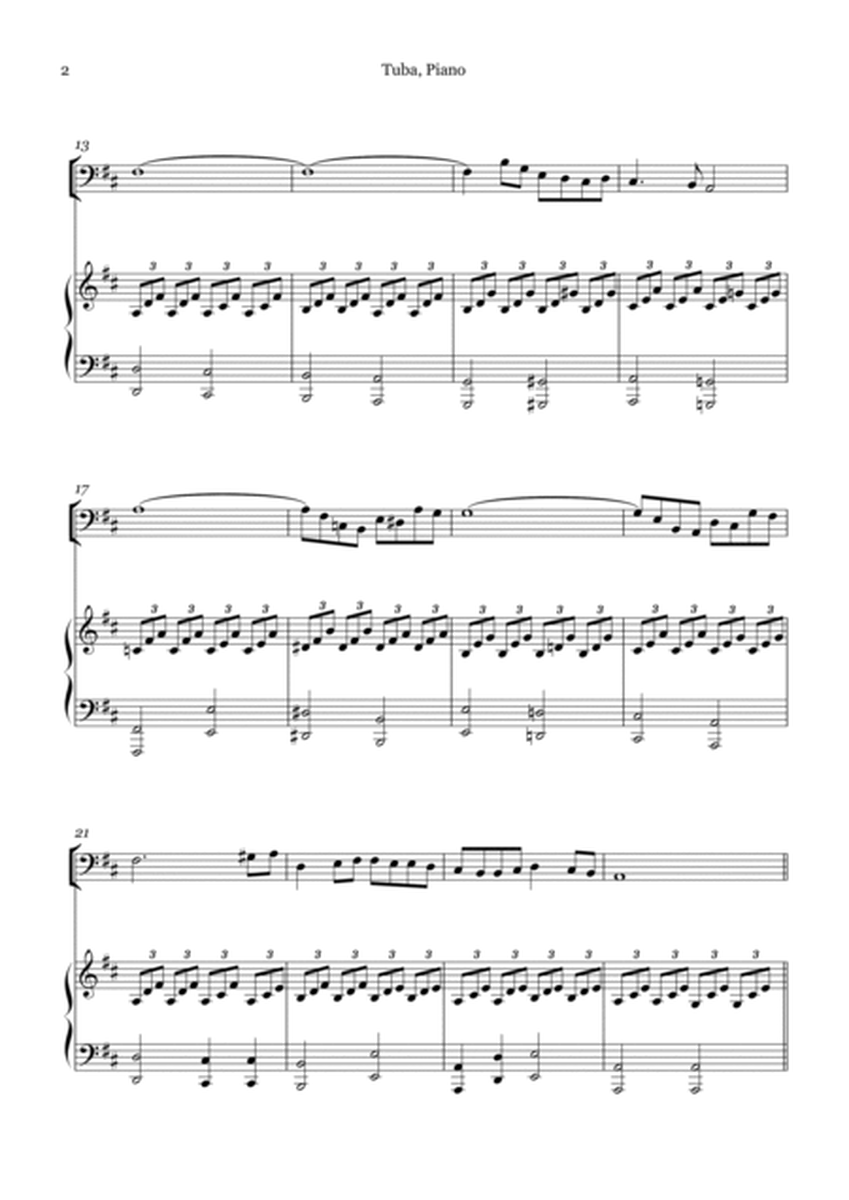 Bach - Air on The G String for Tuba and Piano (Easy Arrangement) image number null