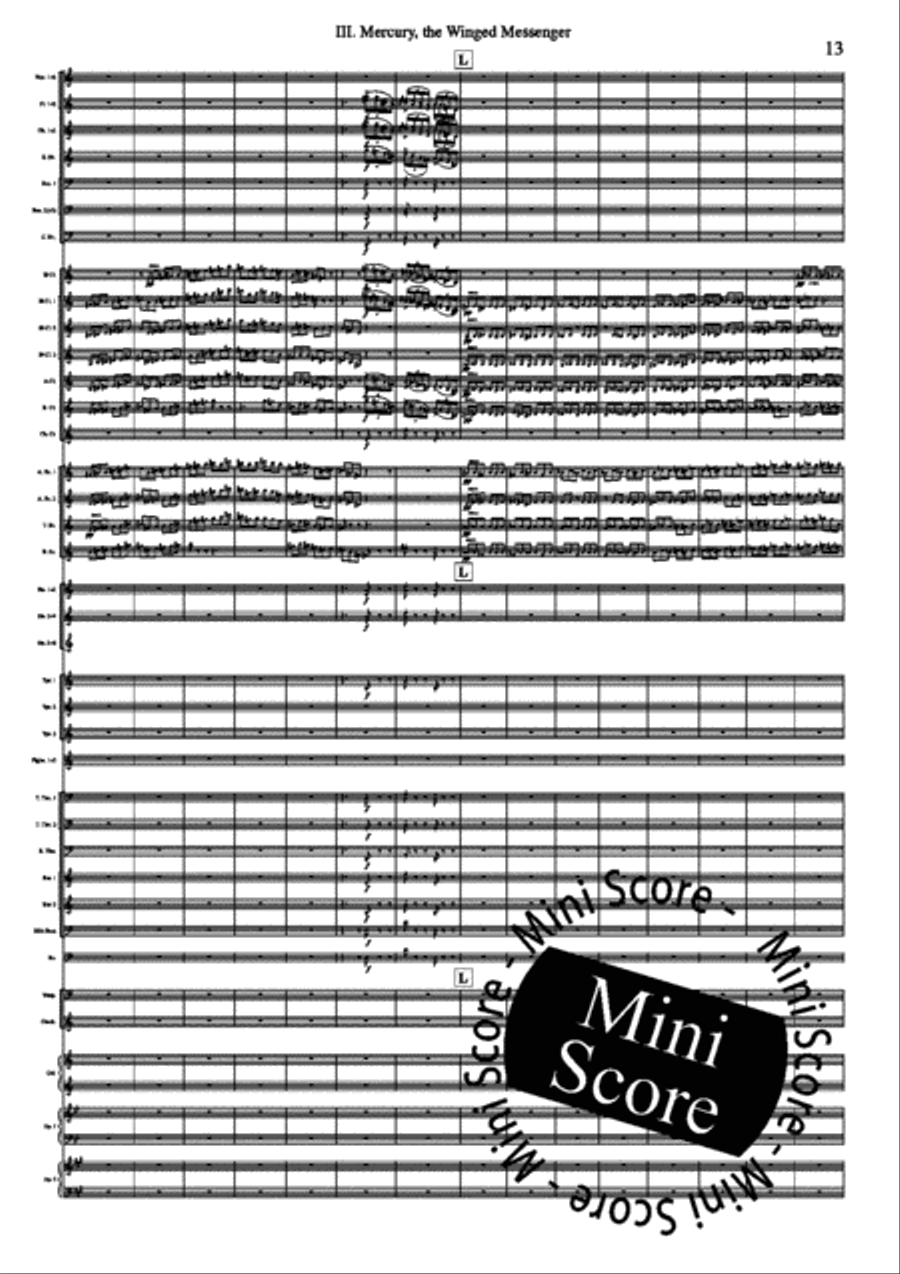 The Planets Concert Band scores gallery preview page 57