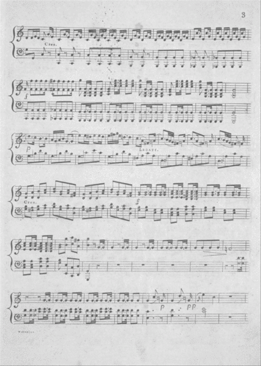The Waterloo March And Introduction Piano Solo scores gallery preview page 4