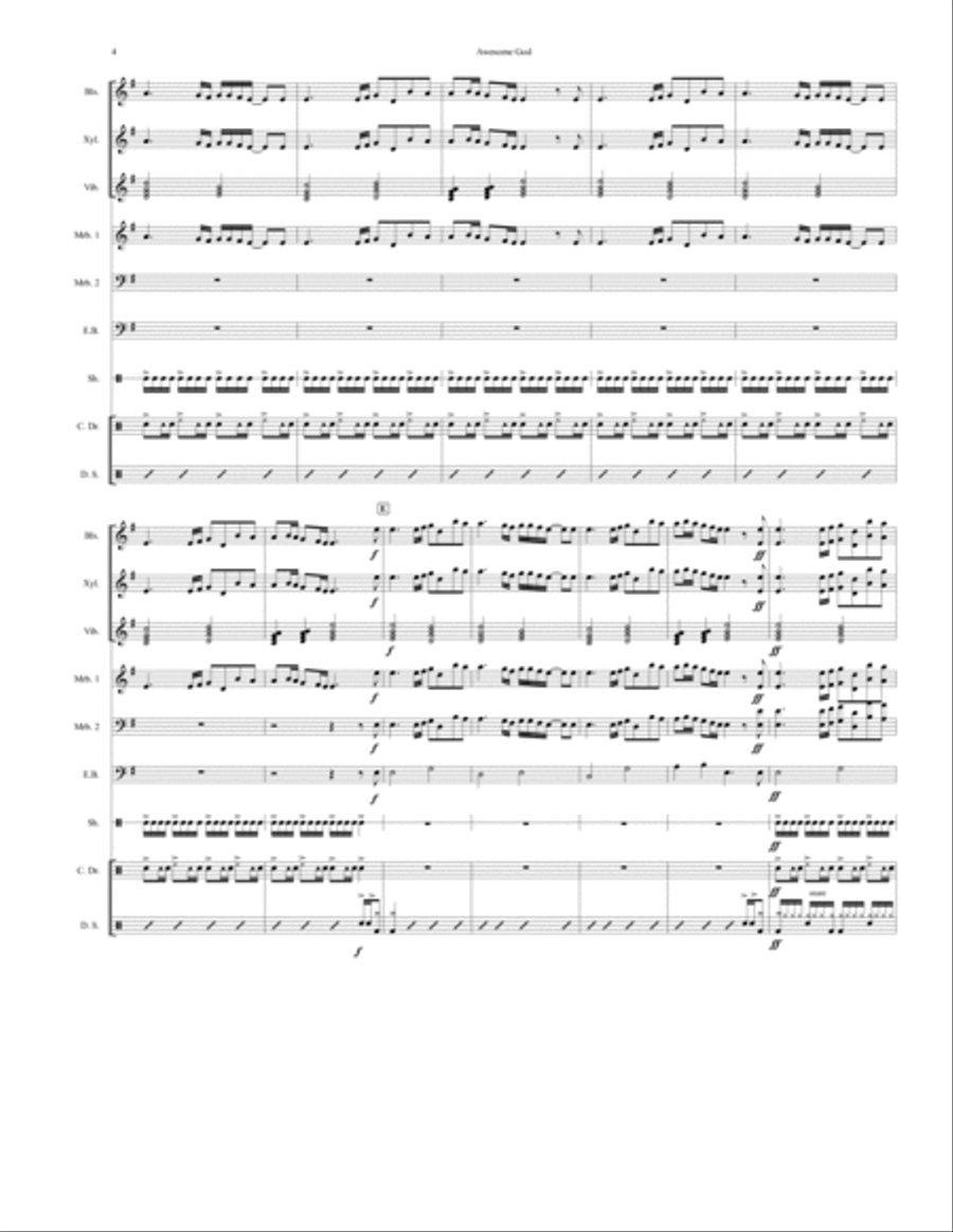 Awesome God Chamber Music scores gallery preview page 4