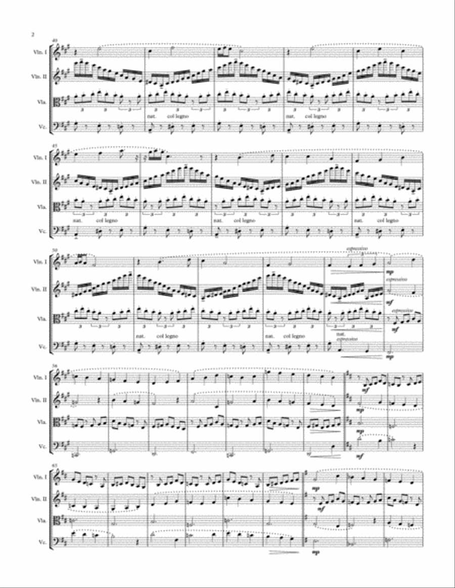 A Nighttime Prayer String Quartet scores gallery preview page 2