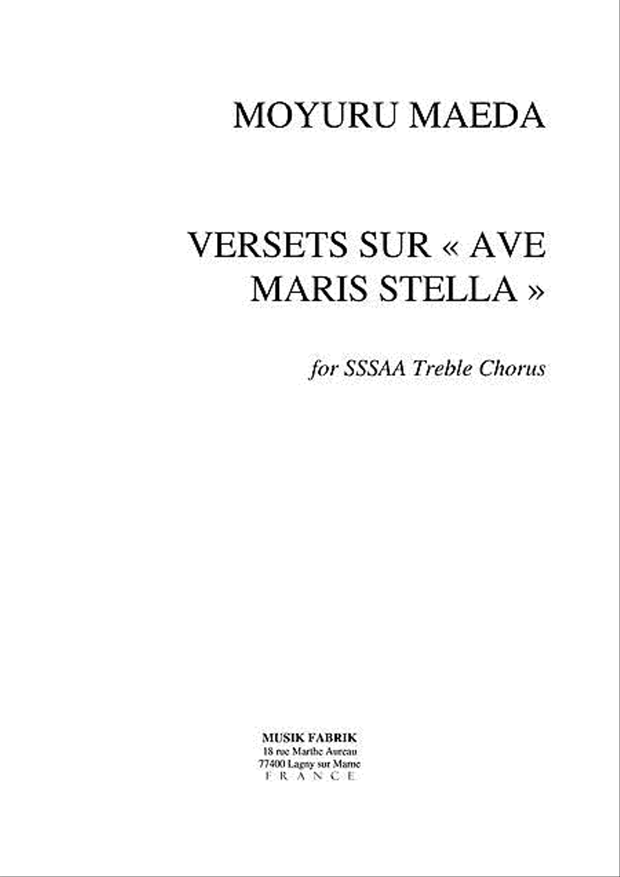 Versets sur Ave Maris Stella Versets sur Ave Maris Stella Choir scores gallery preview page 1